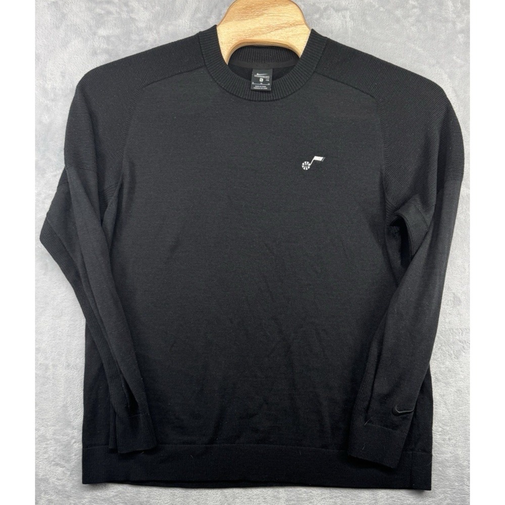 Nike Golf Tiger Woods Utah Jazz Wool Blend Knit Sweater NBA Black Men's Size XL